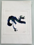 akryl ZIMNA KALIGRAFIA '92 CIESLAK unikat neoekspresjonizm abstrakcja