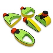 Zestaw małych uchwytów papieru ściernego do szlifowania. Modelarskie, hobby