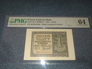 1941 1 złoty s/n BD 8944588 PMG 64