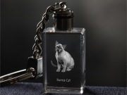 Burma Cat brelok sześcienny Świecący