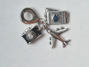 Nowy charms 3 zawieszki w 1 srebro s 925 do bransoletki typu Pandora
