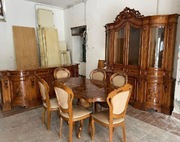 Jadalnia włoska stół witryna komoda krzesła 6 sztuk