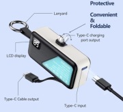 Nowy Mini Powerbank , ładowarka 5000mAh, brelok blue