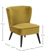 Fotel koktajlowy aksamitny Robine Westwing