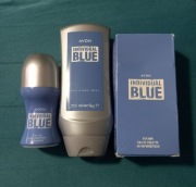 Avon zestaw męski Individual Blue: żel, dezodorant, woda toaletowa 3 szt