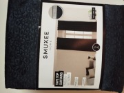 2 czarne zasłony aksamitne welurowe na taśmie SMUKEE 2 x zasłona 