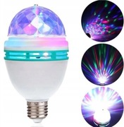 Obrotowa Żarówka Kula Dyskotekowa Led Rgb E27