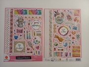 Naklejki planer scrapbooking DecoTime 2 szt. arkusze A4 - tęczowe pędzle