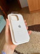 Case iPhone 16 Pro etui silikonowe nowe logo apple white białe 