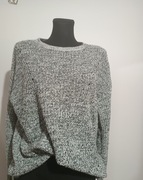 Melanżowy szary sweter firmy Peacocks używany rozmiar M 38/40