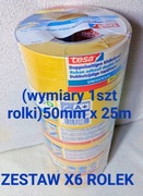 6 sztuk Taśma dwustronna Tesa Universal 50mmx25m klejąca x6 ROLEK zestaw