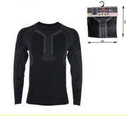 bielizna thermo bluzka męska czarno szara 