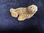 Figurka foka wykonana z muszli. 