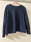 Granatowa bluza w kwiatki 46