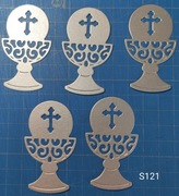 SCRAPKI KRAKÓW KOMUNIA kielich 5 szt. srebro