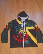 Bluza z kapturem rozpinana Jamaica-unisex, reggae, rasta, rastafari. XL/XXL