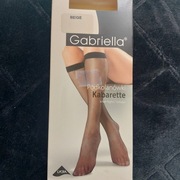 Podkolanówki kabaretki beżowe Gabriella 