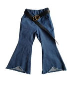 Spodnie dziewczęce DZWONY ciemne roz. 110/116