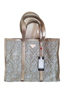 Torba shoperka Monnari beżowo - złota 