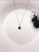 naszyjnik z onyksem onyks koniczyna marokańska koniczyną ze stali