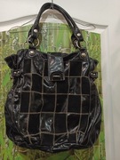 Duża czarna torba worek skóra