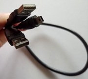 Kabel dual 2X USB 2.0 - Mini B 50 cm 
