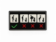 Śmieszna tabliczka do WC „Jak sikać” męska instrukcja