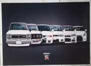 Plakat Nissan GT-R B2 Duży 50x70cm Auto Samochód dla dziecka do garażu 