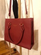 Burgundowa torebka do ręki lub na ramię