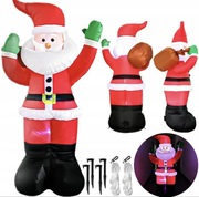 Elektrycznie dmuchany Mikołaj LED 180cm ozdoba świąteczna do domu i ogrodu