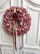 Elegancki wianek z hortensji w jesiennej kolorystyce