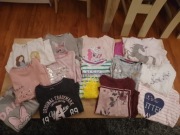 Zestaw ubrań dziewczynka 122/128-134 26 sztuk