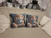 Poszewki dekoracyjne zając 2 sztuki