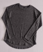 Gina Tricot damski sweter asymetryczny czarno/szary melanż S/36