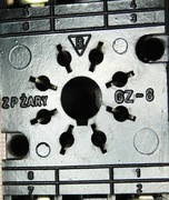 Podstawka 8 PIN lampy EL34 itp. lub przekaźnika R15 2PDT - NIEUŻYWANA [B]