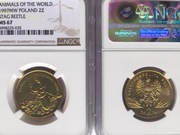 2 ZŁ1997 JELONEK ROGACZ NGC MS67 ! PIĘKNA