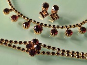 Elegancki komplet biżuterii JABLONEX - vintage - lata 70-te