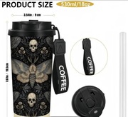 Kubek termiczny na napoje cieple lub zimne w stylu metal death