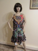 DESIGUAL by LACROIX letnia sukienka kolorowy nadruk hafty _ L