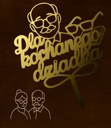 TOPER DZIEŃ DZIADKA, złoty, srebny, czarny połysk/mat