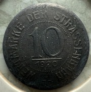 10 Pf Wrocław (Breslau) Żeton Tramwajowy 1920 Fe