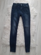 Calvin Klein pięknie ciemne jeansy skinny XS 34