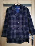 Wełniany zestaw vintage garsonka 44 L XL