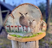 Decoupage na hubie - „owieczki”