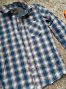 Koszula w kratę 100% bawełna 134/140