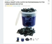 KUBALA SMART LEVEL KLIPSY DO POZIOMOWANIA PŁYTEK 1,5MM WIADRO 800 SZTUK