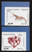 Grenlandia 2024 - EUROPA CEPT, podwodna flora i fauna, Mi 979-80**