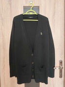 316 Czarny długi sweter kardigan rozmiar L