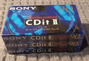 Zestaw trzech kaset magnetofonowych SONY CDIT II 90