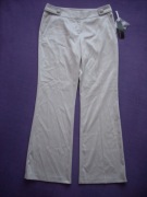 ATMOSPHERE NOWE srebrne proste spodnie r.12/40
